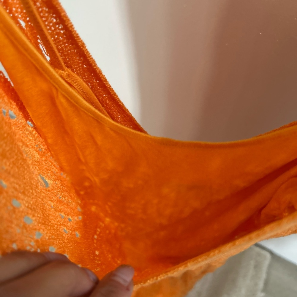 Vibrant Orange Knit Maxi Dress - Picture 5 of 5